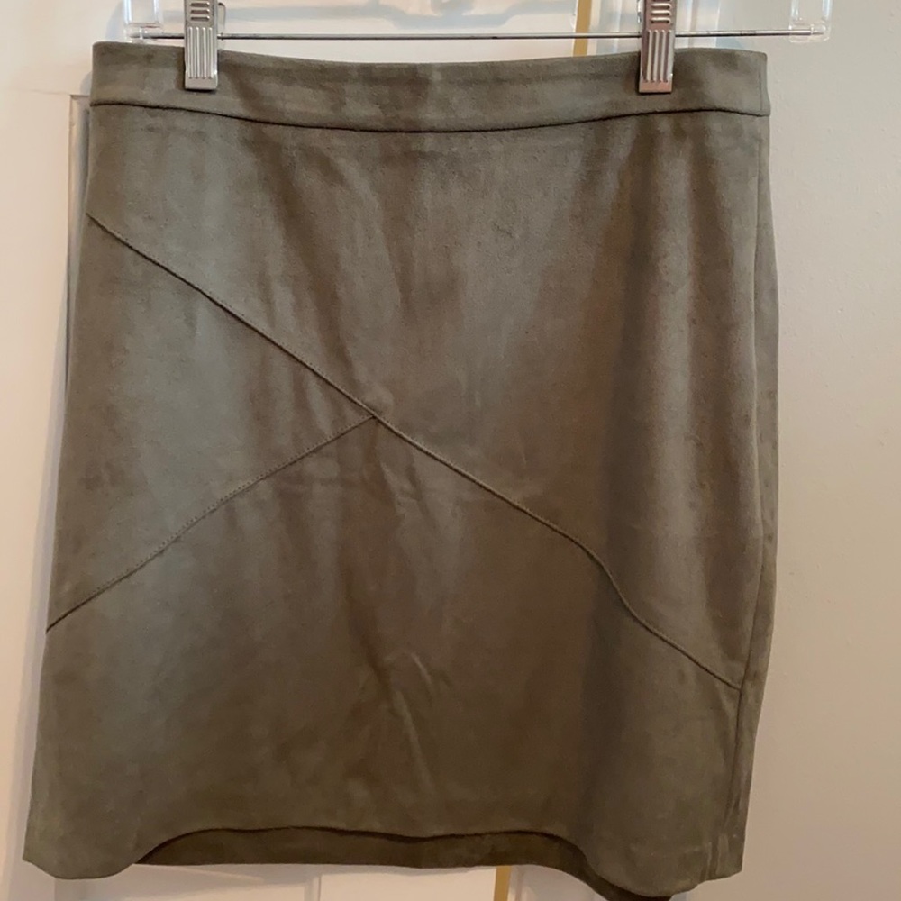 South Moon Under Green Suede Mini Skirt